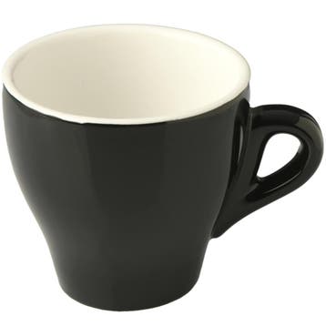 Cappuccinokopjes | AROMA | Porselein | Zwart | 26cl | 6, Verzenden