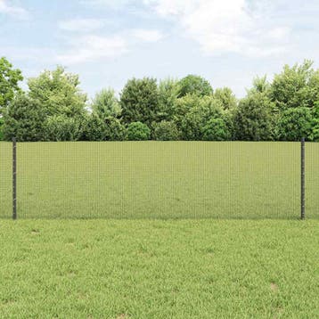 vidaXL gelast draadhek met palen 50 x 0,6 m PVC-Coated Staal, Verzenden, Nieuw