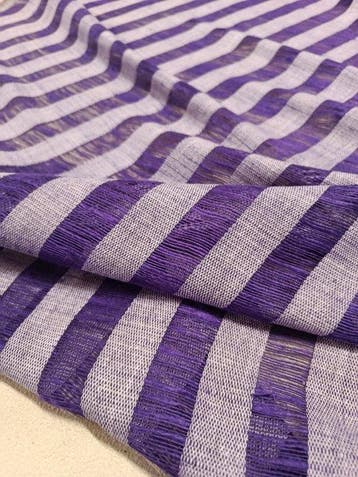Introvabile tendone vintage a righe viola - Textile - 360 cm