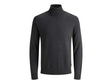 Veiling - Jack &amp; Jones Emil Knit Roll Neck Dark Grey Mel, Vêtements | Hommes