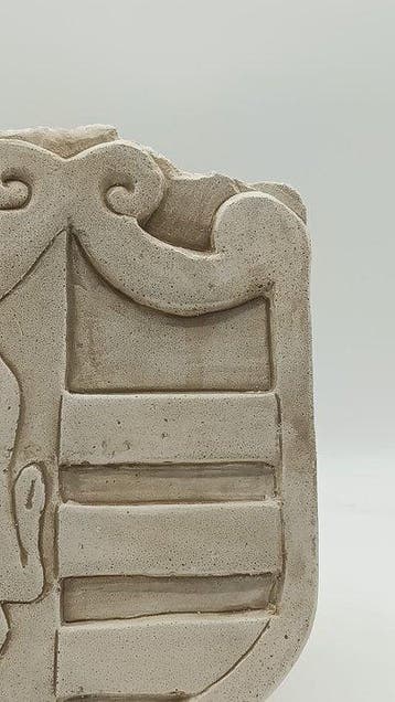 sculptuur, Stemma araldico - 26 cm - marmerpoeder