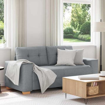 vidaXL Loveseat bank / zetel 180x77x82 cm stof lichtgrijs, Verzenden, Nieuw