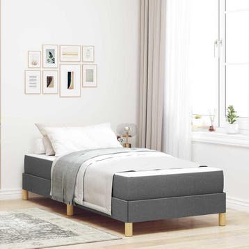 vidaXL Boxspring bed met matras Donkergrijs 100 x 200 cm, Verzenden