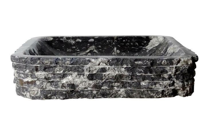 Sanifun Waskom Zarita orthoceras marmer zwart, Huis en Inrichting, Badkamer | Badtextiel en Accessoires, Overige typen