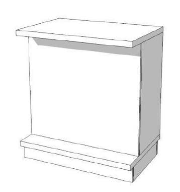 *TIP*  Super high glossy toonbank wit met planken 90 cm C-P, Ophalen of Verzenden