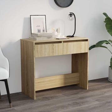 vidaXL Wandtafel 89x41x76,5 cm bewerkt hout sonoma, Verzenden, Nieuw