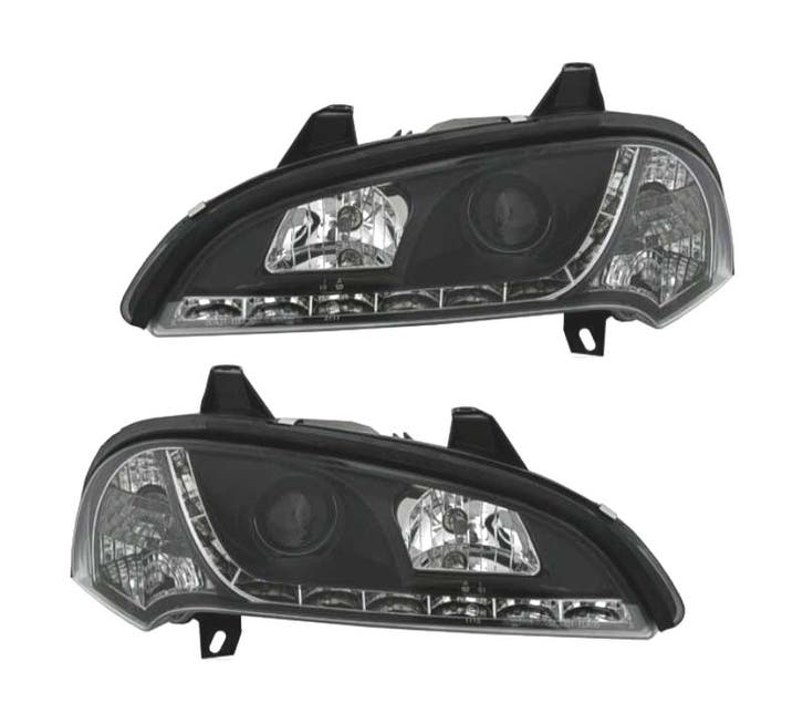 PHARES POUR OPEL TIGRA 95-03 DAYLIGHT LED FOND NOIR, Auto-onderdelen, Verlichting, Verzenden