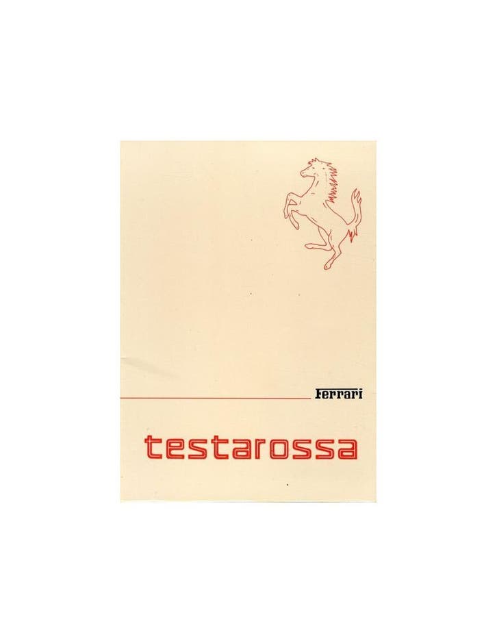 1985 FERRARI TESTAROSSA INSTRUCTIEBOEKJE 344/85, Autos : Divers, Modes d'emploi & Notices d'utilisation, Enlèvement ou Envoi