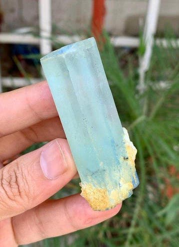 Aquamarine Natural Ink Blauwe Dop Kristal Mineralencollectie