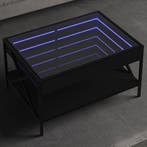 vidaXL Salontafel met Infinity LED 70x50x38 cm zwart, Verzenden, Nieuw