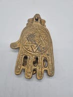 Judaica - Messing - 1940-1950 - Deurklopper - Hamsa - 16 cm