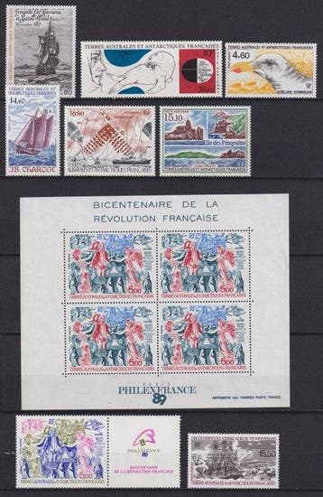 Franse Zuidelijke Gebieden 1977/1990 - TAAF-luchtpostzegels, Postzegels en Munten, Gestempeld