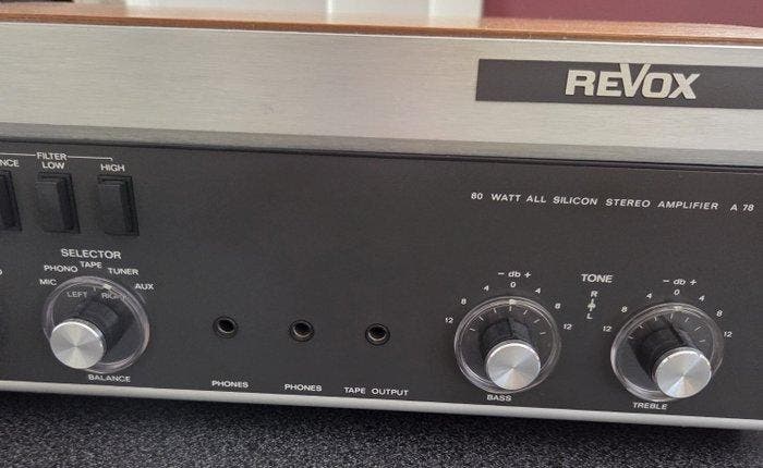 Revox - A 78 Solid state stereo versterker, TV, Hi-fi & Vidéo, Radios