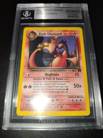 Pokémon - 1 Graded card - Dracaufeu 21/62 - Beckett - WOTC -, Nieuw