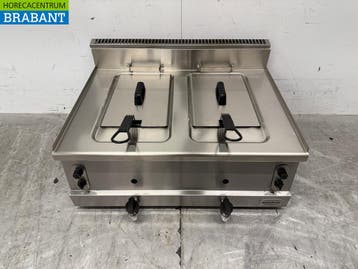 Friteuse double Combisteel en acier inoxydable 2 x 8 litres, Verzenden