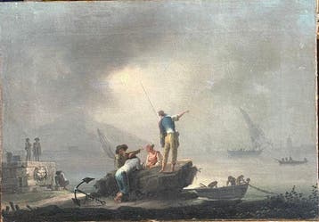 Francesco Fidanza (1747-1819) - Paesaggio con Pescatori