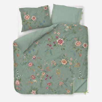 Pip Studio Everbloom Dekbedovertrek - Groen - Lits-Jumeaux X, Nieuw