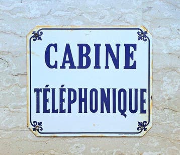 Emaillerie Alsacienne - Telefooncel - Emaille bord - Metaal, Antiquités & Art