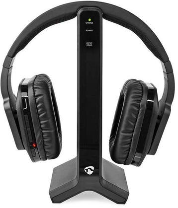 Nedis Draadloze TV-Koptelefoon – Over-Ear – RF – 25 m – 8 uu, Verzenden, Nieuw