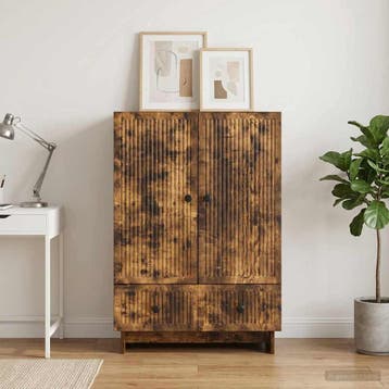 vidaXL Dressoir Gerookte Eik 66 x 34,5 x 95 cm Geconstrueerd, Verzenden