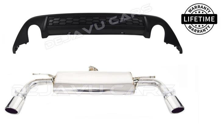 GTI Look Uitlaat Systeem + Diffuser voor VW Golf 7 Clubsport, Auto diversen, Tuning en Styling, Ophalen of Verzenden