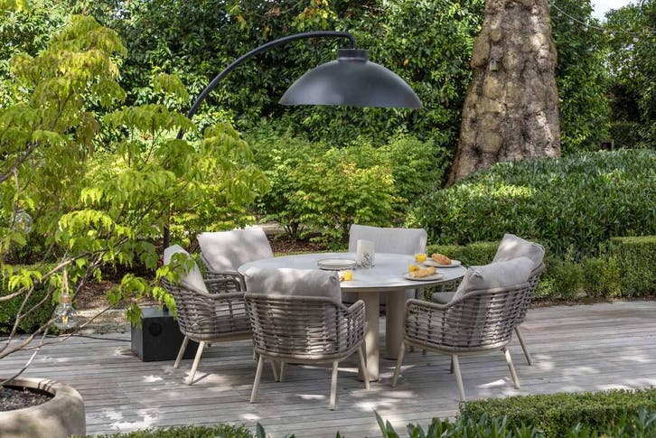 Taste by 4 Seasons Puglia low dining tuinset latte met, Tuin en Terras, Tuinsets en Loungesets