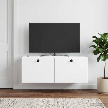 vidaXL Wandmontage TV-kast 78,5 x 31 x 30 cm Wit Bewerkt, Verzenden, Nieuw