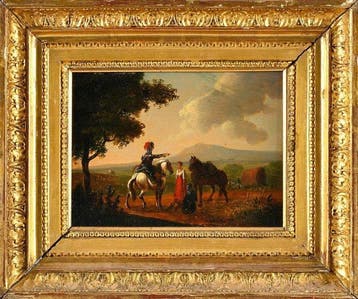 Ecole Flamande (XVIII) - Le cavalier éclaireur a la, Antiek en Kunst