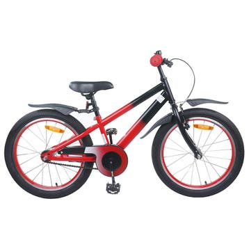 vidaXL Kinderfiets 20 Inch voor 6-11 jaar oud Rood en Zwart, Verzenden