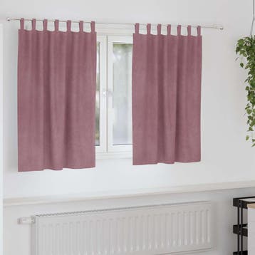 vidaXL Gordijnen 2 st Donkerroze 140 x 140 cm fluweel, Verzenden, Nieuw