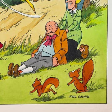 Paul Geerts - 1 Original cover - Suske en Wiske - De gouden, Livres, BD
