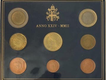 Vatican. Year Set (BU) 2002, Postzegels en Munten