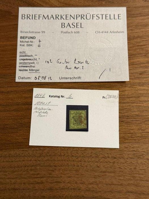 Zwitserland 1846 - Zeldzame Zwitserse postzegel, Timbres & Monnaies, Timbres | Europe | Belgique