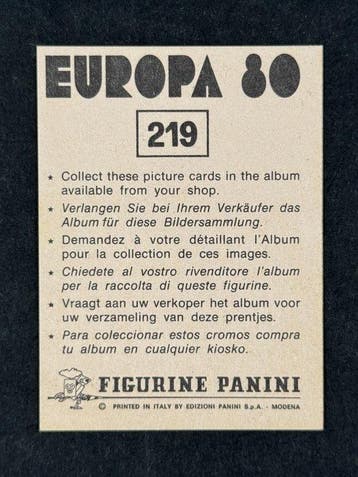 1980 Panini #219 Europa 80 - Badge: Hungary - 1 Sticker -, Verzamelen, Nieuw