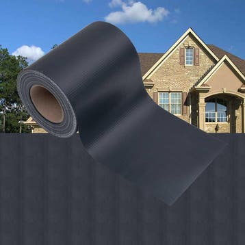 vidaXL Privacystrip 35x0,19 m PVC mat donkergrijs, Tuin en Terras, Verzenden, Nieuw