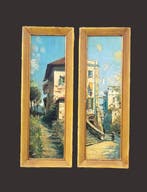 Italiaanse school (XX) - Napoletano Streets H 77 cm Two