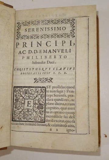 EUCLID; CLAVIUS, Christophorus - FIRST EDITION Euclidis