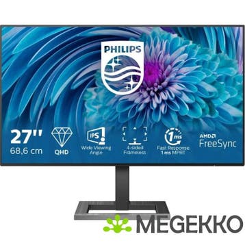 Philips E-Line E2 275E2FAE/00 27  Quad HD 75Hz IPS Monitor, Verzenden, Nieuw