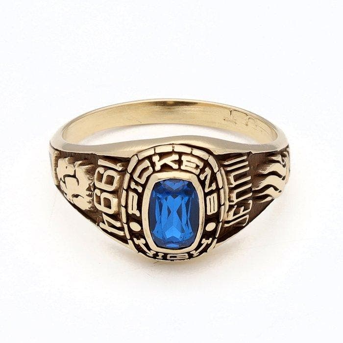 Ring - 14 karaat Geel goud, Handtassen en Accessoires, Ringen