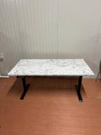 Elektrisch Verstelbaar Zit Sta Bureau Zwart Frame/Marmer, Huis en Inrichting, Bureaus, Verzenden, In hoogte verstelbaar, Nieuw