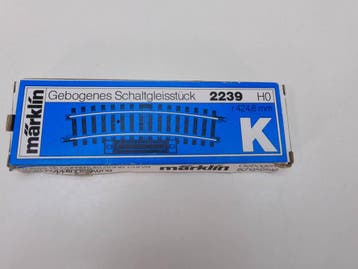 Schaal H0 Märklin 2239 Gebogen schakelrail #3097 (H0 (1:87), Ophalen of Verzenden, Rails