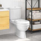 vidaXL Toilet met stortbak wit, Verzenden, Nieuw