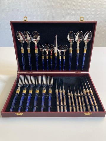 Laguiole Rossignol - Ménagère pour 6 personnes (29) - Bleu