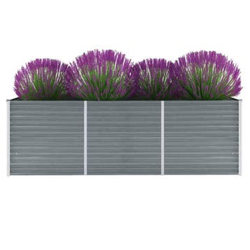 vidaXL Plantenbak verhoogd 240x80x77 cm gegalvaniseerd staal, Verzenden