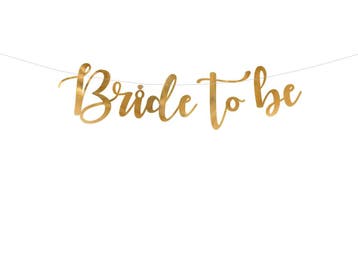 Bruiloft Slinger Bride To Be Goud 80cm, Hobby en Vrije tijd, Verzenden, Nieuw