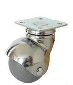 Meubelwiel Chroom Met Zacht Loopvlak En Bevestigingsplaat, Doe-het-zelf en Bouw, Zwenkwielen, Ophalen of Verzenden, Nieuw