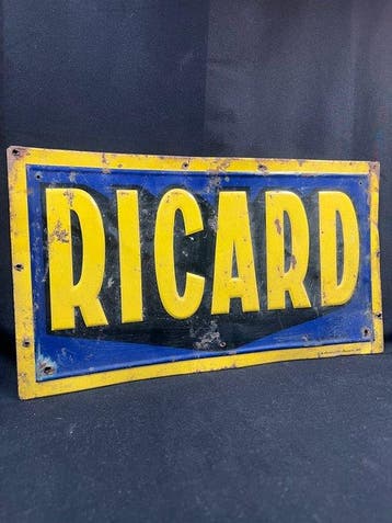 D. Andreis Marseille - Ricard - Reclamebord - blik