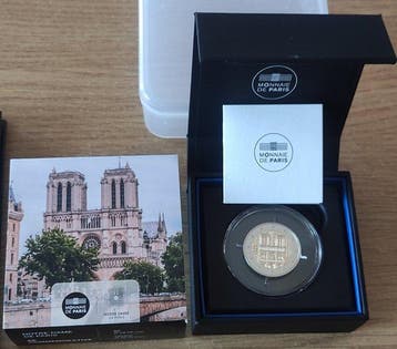 Frankrijk. 2 Euro 2025 Notre Dame de Paris (3 monete)