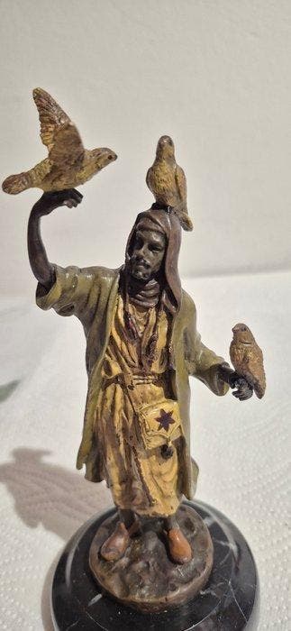 sculptuur, Orientalischer Falkner - 22 cm - Koud geverfd