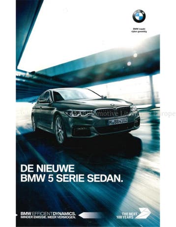 2016 BMW 5 SERIE SEDAN BROCHURE NEDERLANDS
